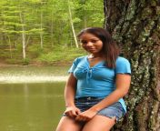 5096 a beautiful african american teen girl posing against a tree by a lake pv.jpg from black teens xxxo