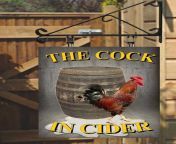 the cock in cider personalised swinging custom made hanging pub and bar sign various 902 jpgv1633902639 from cock nin