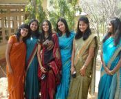 chennai girls celebrating their farewell.jpg from real tamil school se