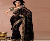 glamorous black saree design.jpg from kesty black saree