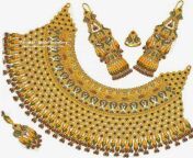 pakistani bridal jewellery sindhi new fashion gold wedding jewellery for women new collection 2014 great choice for women wedding party jewellery 21k gold and gem stone jewellery by samina aamir 15.jpg from 13 pakistani sindhi