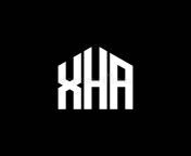 xha letter logo design black background creative initials concept 250063132.jpg from xha
