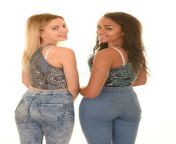 teen girls posing blue jeans wearing smiling 57325034.jpg from young teens in jeans