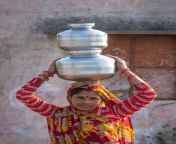 tikamgarh madhya pradesh india january indian woman carrying container water her head indian woman carrying 209511323.jpg from 114 chan hebedian village bhabhi chudai video