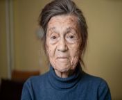 year old cute elderly woman gray hair wrinkles face wearing sweater portrait large smiling looking joyfully background 205565743.jpg from old senior woman 90 old village manghawa district narsinghpur aaxy7d jpg
