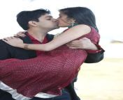 young happy indian couple kissing fall background sunny day 61830794.jpg from desi lover outdoor kiss