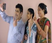 indian couple their teenage daughter clicking selfie together voting state elections citizenship democ modern urban 243283910 jpgw400 from desi couple making fun pressing boobs of her lover