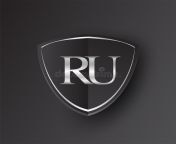 initial logo letter ru shield icon silver color isolated black background logotype design company identity 203814566.jpg from icon ru img