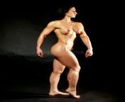 muscular bodybuilder woman showing her muscles muscular naked bodybuilder woman showing her muscles over black background 103938516.jpg from 231007　bodybuilder　woman