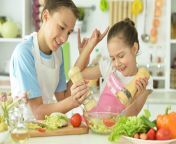 portrait brother sister cooking together kitchen cute 161089029.jpg from step sister kitchen and son