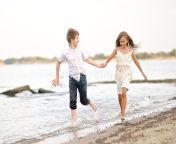 small brother sister portrait boy girl running beach 48055428.jpg from smal bather and sister xvideo
