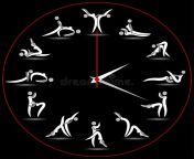 clock sex positionon black background kama sutra poses yoga time to vector illustration 241114137.jpg from kamasutra sex position