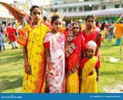 welcoming celebrating bengali new year wearing fancy dress having traditional get up bangladesh april 144865510.jpg from bengali village lifting dress and