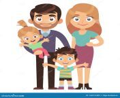 young family mother father kids brother sister traditional relationship society character flat vector illustration 144212482.jpg from www father and sister com