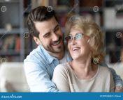 happy young man embracing older mother home head shot close up caucasian back sincere smiling senior old retired showing 209135034.jpg from old mom and young guy