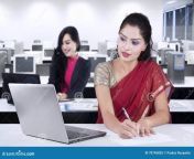 indian woman her partner working office portrait businesswoman wearing sari clothes 70745825.jpg from search hifixxx iandin wokring office naked palying viedos boboise