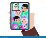 malay girl wearing malay traditional clothes hijab having video call to her grandma using smartphone malay girl having 183720755.jpg from webÄ‡am malay
