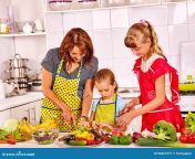 mother daughter cooking kitchen happy two girl children 56657377.jpg from kitchen mom young gurls reyal