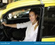 portrait female taxi driver her new cab 14209576.jpg from female taxi driver