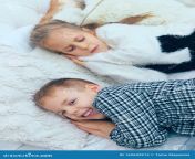 brother sister lying bed younger prevents older sleeping family concept 162643212.jpg from sleep sister brother