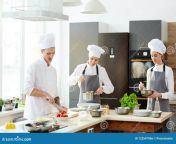 chef his cooks working kitchen busy chef his cooks working kitchen cooking pasta counter chef cutting 122547966.jpg from kitchen work men