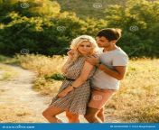 couple love summer time together happy outdoors young beautiful outdoor shot 66365508.jpg from village school outdoor romance clip