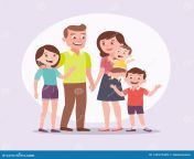 family portrait vector illustration father mother girl boy baby teenager little full lenght members standing together 145575389.jpg from plus sister brother mom dad sex