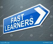 fast learners concept illustration depicting sign 107946438.jpg from fast learners