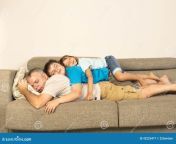 father kids sleeping sofa son stretched over each other 42225477.jpg from dad fuck sleeping daughter gaping mom and son sex video less thanindian s