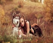 138323 dog hugging women outdoors animals closed eyes.jpg from and mpdog and garls