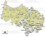 carte villes val d oise.jpg from map 95 com