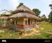 rural indian village with view of mud hut with thatched roof at bolpur west bengal india 2at52g9.jpg from bengali talk indian village house wife newly married