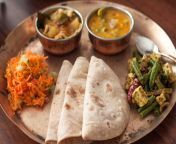 everyday meal plate papad sabzi bengali dal tofu beans salad roti 1.jpg from bangladeshi small jarking cookdian hindi film sxx video com