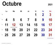 calendario octubre 2021 espana clasico.png from sara de octubre de 2021
