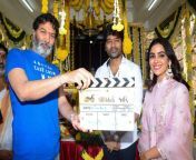 dhanush starts shooting for bilingual tamil telugu movie sir see pictures from puja ceremony1.jpg from telugu movie behind shooting