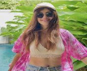 sanjana sanghi shares sun lit pictures in pink tie dye top and bralette while vacationing in goa 2.jpg from sanjana sanghi nude hd photoatrina pussy pics