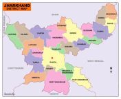 jharkhand district map.png from www jharkhand