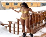 indian tv star sreejita de poses in bikini in the snow no coat.jpg from hindi tv actress sreejita xxx