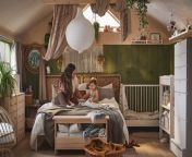 a mother and child interacting on a vevelstad bed thats cove 580244f1c21416f14a6104118e1f7d9a jpgfs from mommy bed
