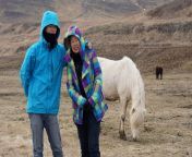 mother and son with icelandic horse from girlbf in