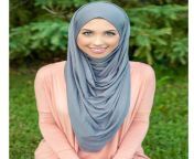 gray glitter jersey hijab hanan.jpg from 062ideo hijab
