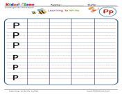 kindergarten letter writing in lines worksheet letter p jpeg from 1st time p