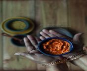 mango pachadi in ammas hand.jpg from andhra homemadex