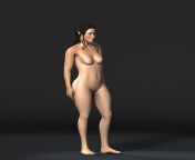 naked elf woman rigged 3d game character low poly 3d model 01.jpg from naked elf