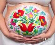 floral belly painting by riina laine.jpg from belly arr