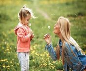 mom and daughter with dandelions.jpg from mum