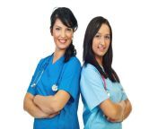two nurses back to back smiling arms crossed.jpg from two nurse