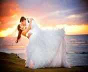 just married loving couple bridal in uniform young woman in wedding dress sunset beach romantic couple hd wallpaper 2560x1600.jpg from view full screen newly married shyna bhabhi in yellow blouse leaked video mp4 jpg