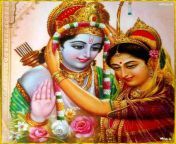 lord shree ram and mata sita wedding colorful hd wallpaper.jpg from hindu god sita lovers sexy