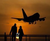 traveling people airport bridge business travel couple city cityscape sunset group luggage together passenger takeoff silhouette skyline waiting peaceful traveler man women sky airplane aircraft air travel aviation aerospace engineering airline airliner narrow body aircraft wing flight evening sunrise 1446199.jpg from traveling